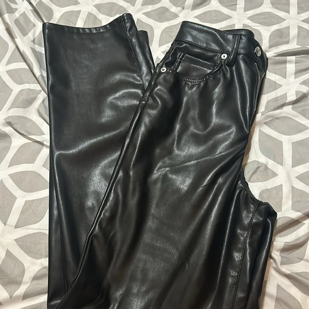 High Rise Leather Pants - Picture 7 of 7